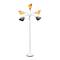 Simple Designs™ 5.6ft. 5-Light Gooseneck White Floor Lamp